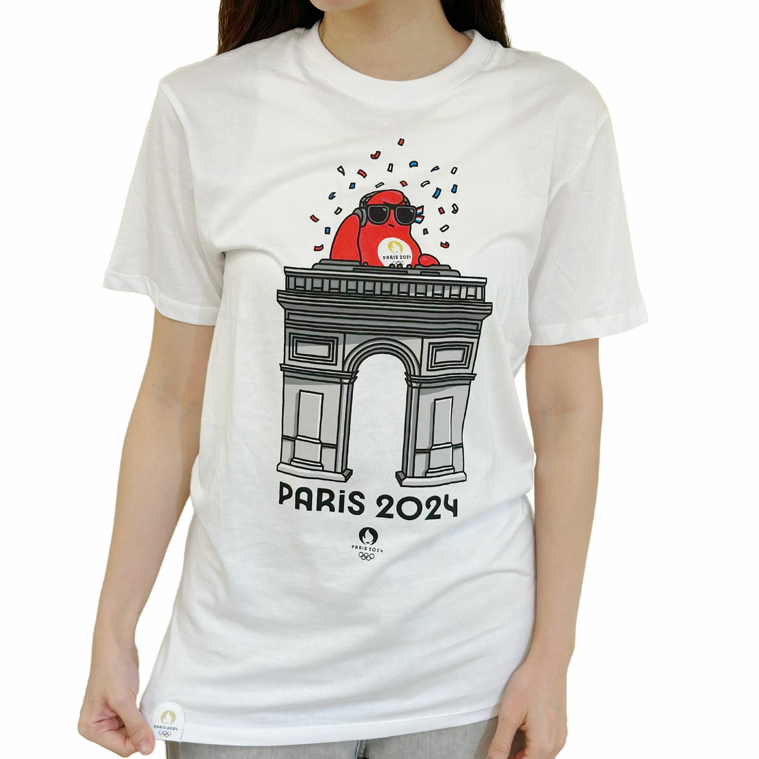 1EU0704-279 OLYMPICS Mens Paris 2024 Olympics T-Shirt White #MEJOMASTS017 (C-EU-E)