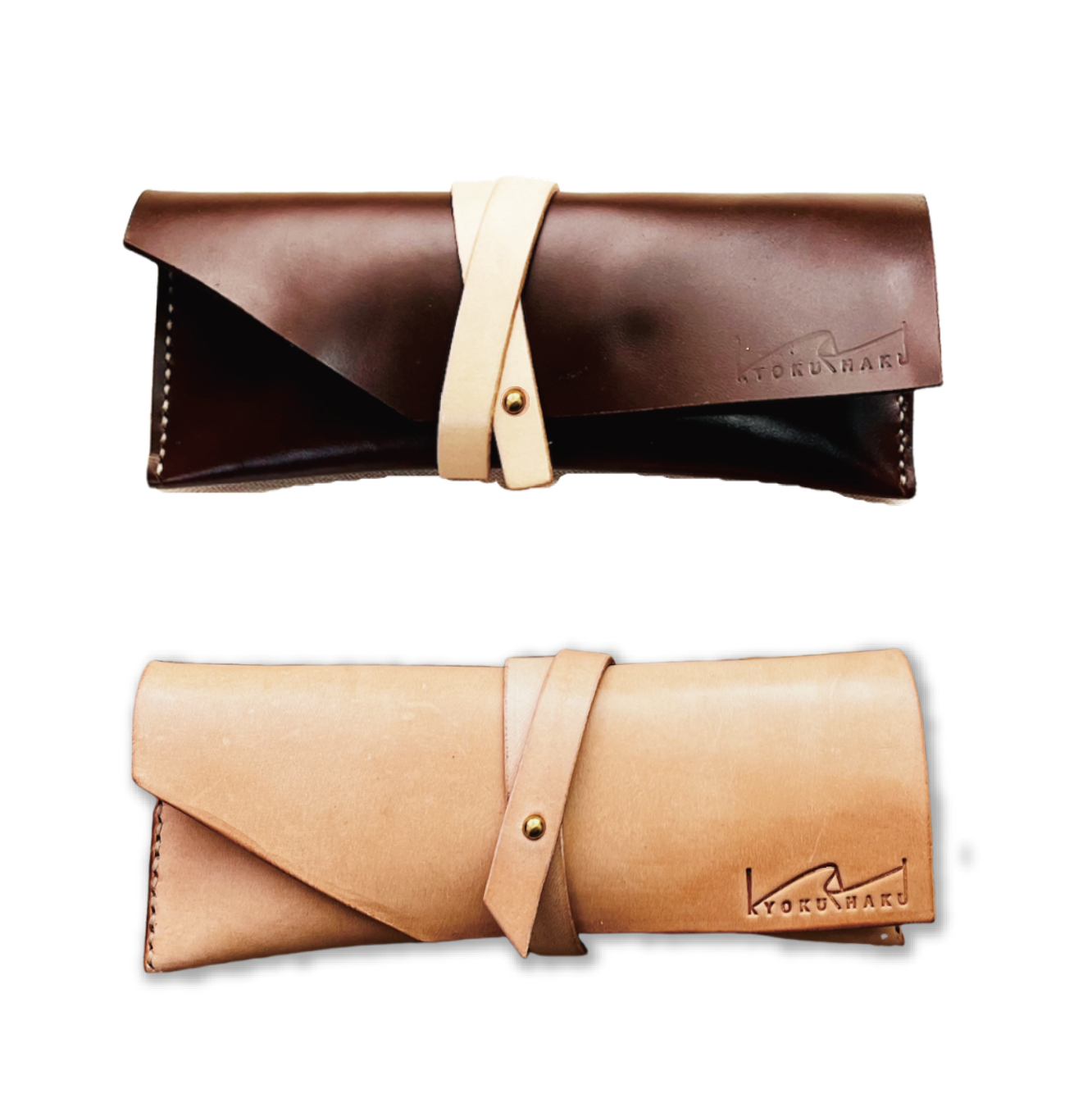 Kyokuhaku 植鞣皮革筆袋