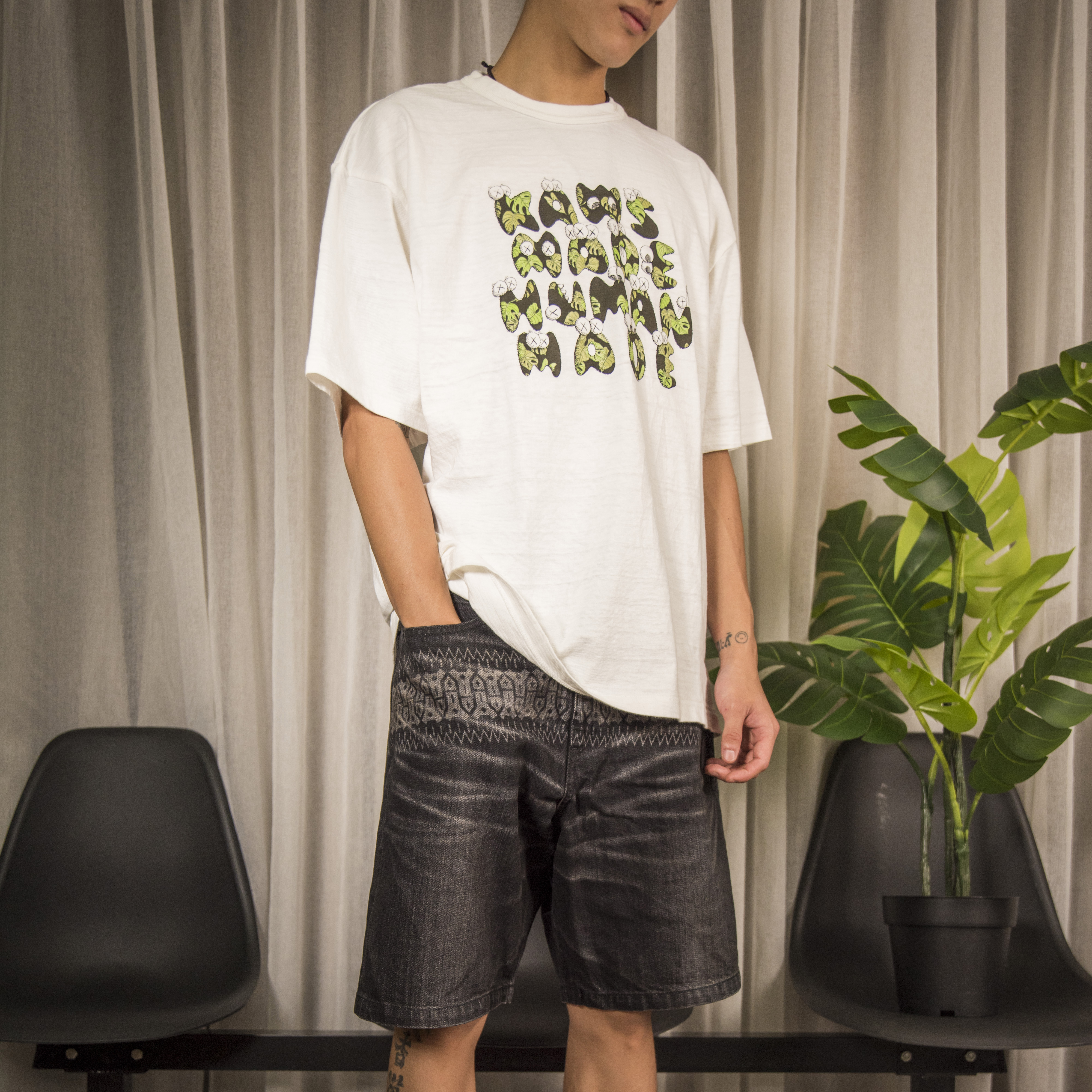 HUMAN MADE X KAWS MADE GRAPHIC T-SHIRT #4 SS24 文字塗鴉 插圖T-XX27TE017 黑(BK5)/白(WH5)