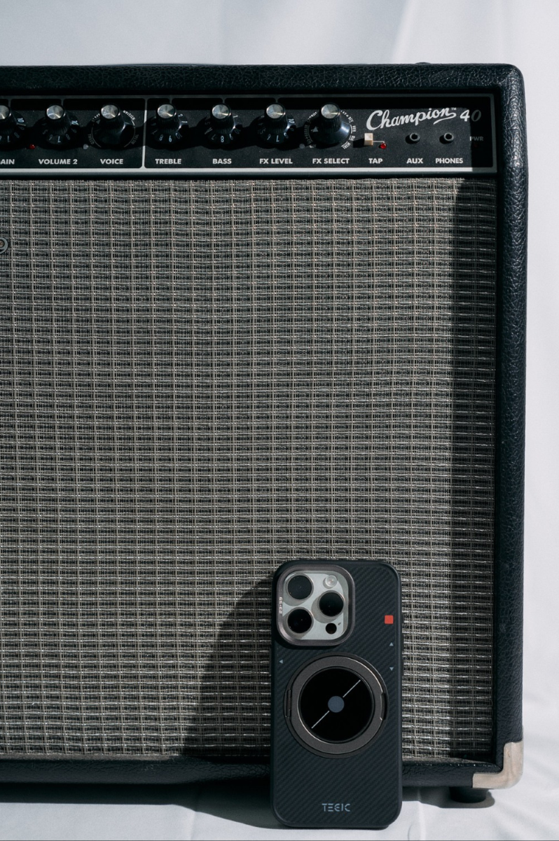 Tegic 600D 磁吸芳綸纖維黑膠唱片手機殼