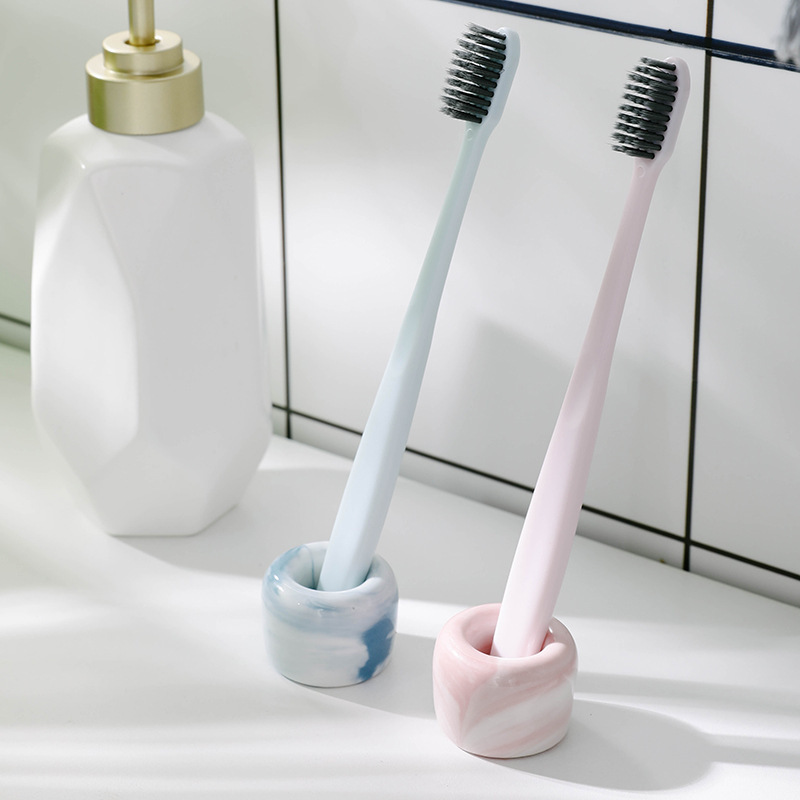 《4686》大理石紋陶瓷牙刷架