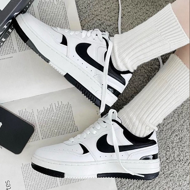 Nike Gamma Force White Black 黑白 男女 熊貓 厚底 DX9176-100