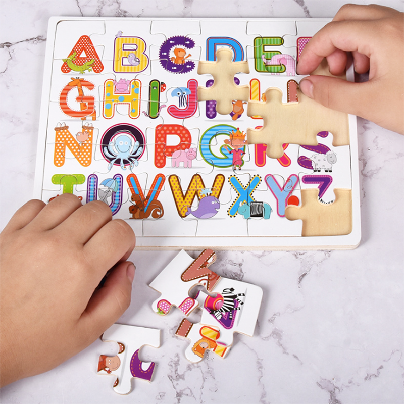 木製字母數字平面拼圖 FG6496