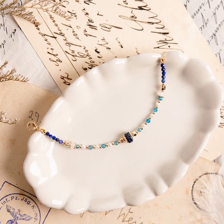 九月誕生石 • 百子蓮 • 愛情來臨 – 青金石 – 手鍊