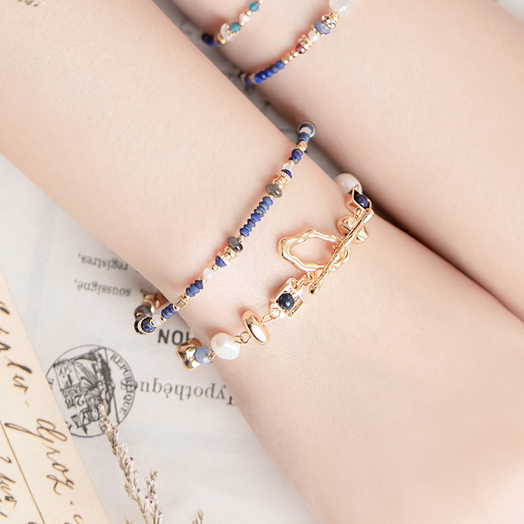 九月誕生石 • 勿忘我 • 真誠的愛 – 青金石 – 手鍊