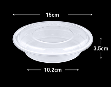 熱賣（300套裝）一次性速食打包盒（乳白凸蓋款）（尺寸：15cm*3.5cm*10.2cm/容量350ml）