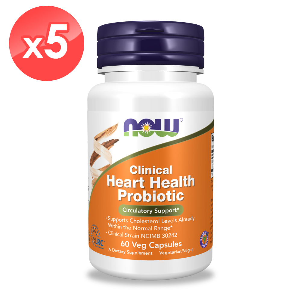 【NOW】羅伊氏機能益生菌膠囊5瓶組(60顆*5瓶) /排便順暢