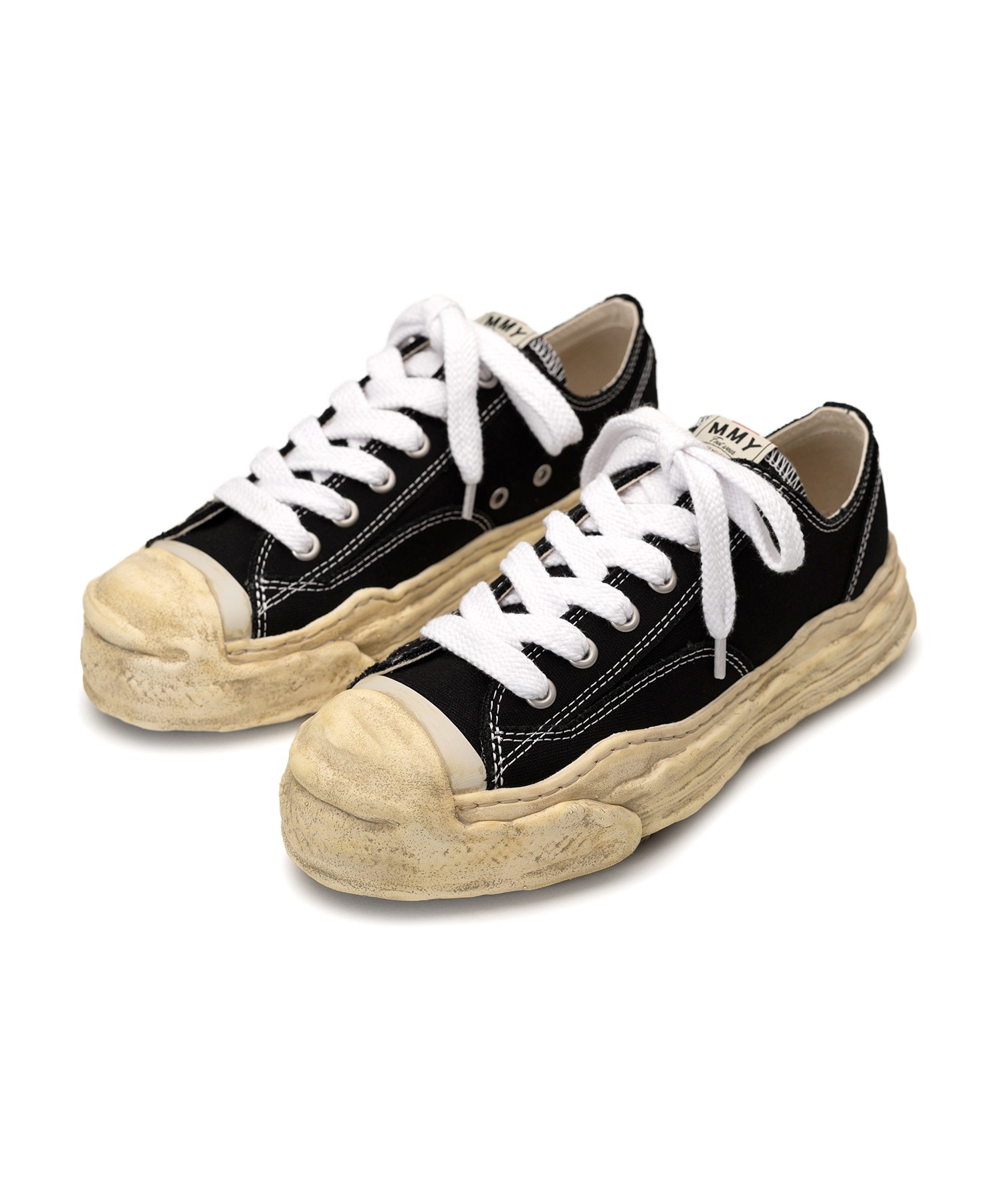 2024SS MAISON MIHARA YASUHIRO HANK MMY OG Dyed Sole Canvas Low-top Sneaker 洗舊 仿舊 水洗 刷色 開口笑 溶解鞋 現貨 A13FW733