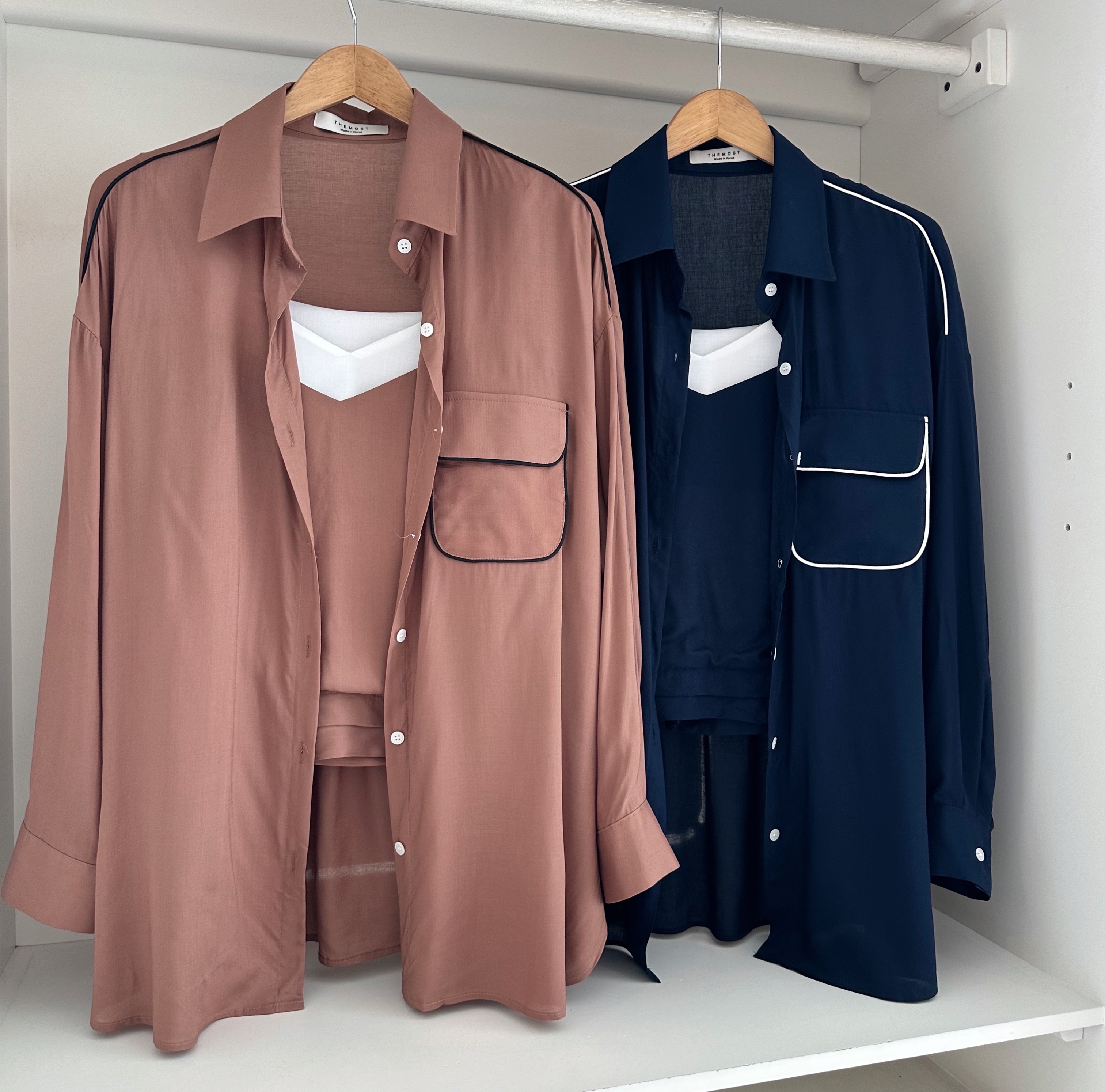 L/SLEEVE POCKET SHIRT WITH ST INNER SET (2PCS)