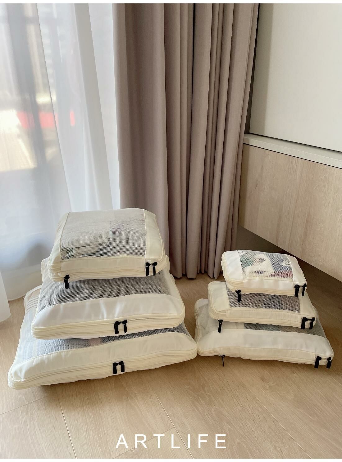 超好用 網袋設計壓縮收納六件組