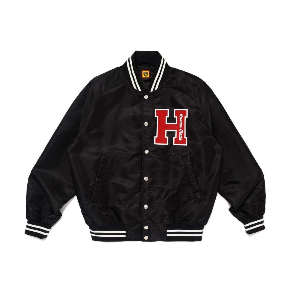 2024AW HUMAN MADE NYLON STADIUM JACKET 棒球 外套 緞面 尼龍