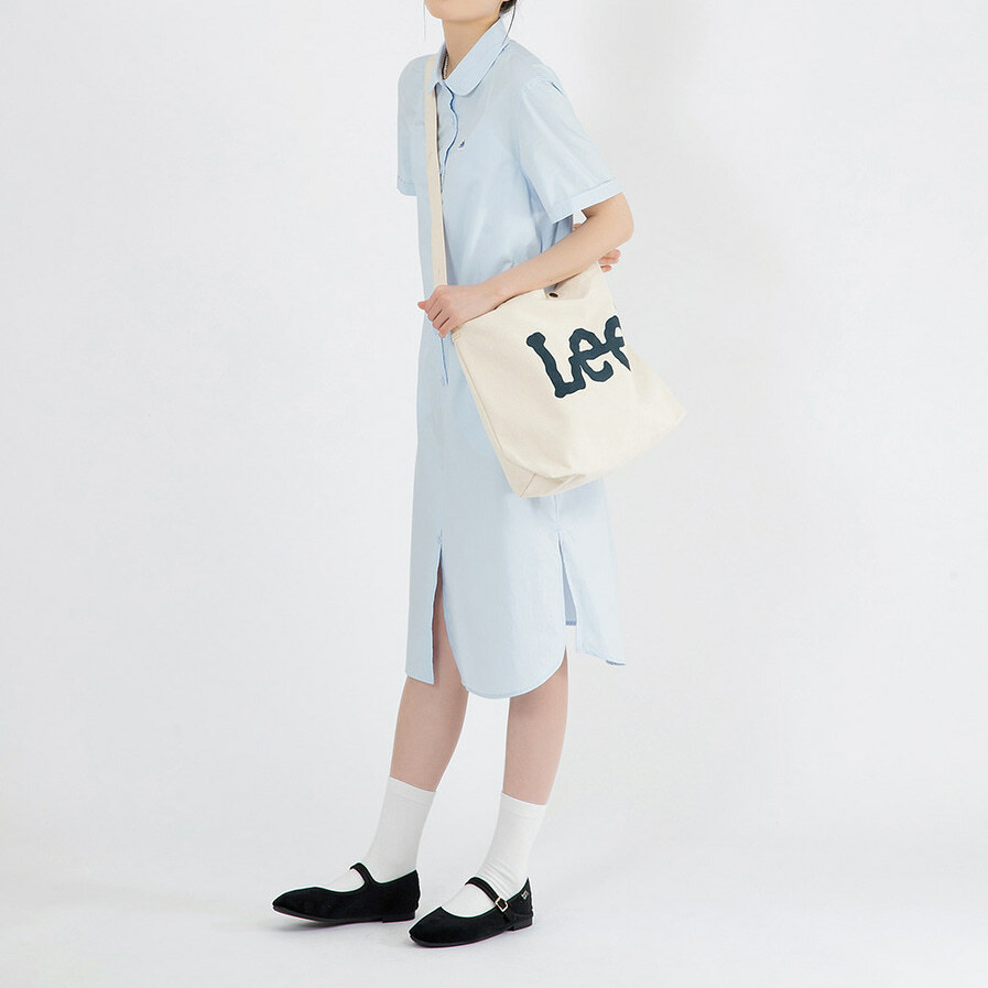 LEE 韓國限定 TWITCH LOGO 2WAYS ECO BAG