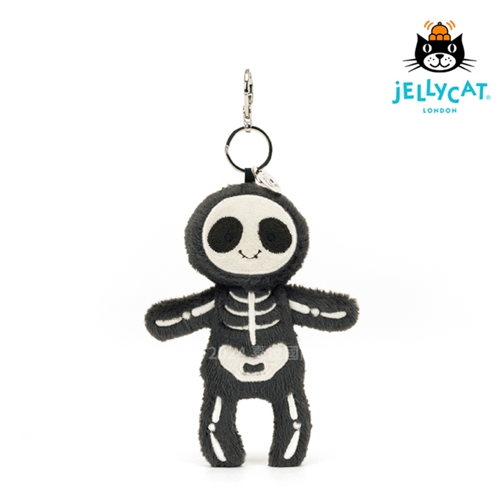 【樂森藥局】英國 Jellycat Skeleton Bob 骷髏人 吊飾/鑰匙圈