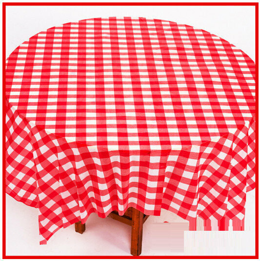Hot style [10 sheets] thickened disposable tablecloth (red plaid 1.8 meters)