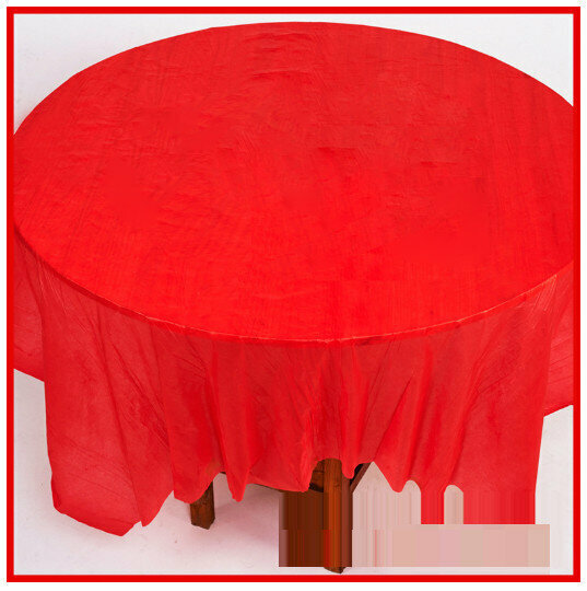 Hot style [10 sheets] thickened disposable tablecloth (pure red 1.4 meters)