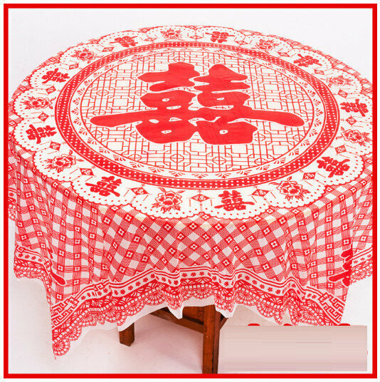 Hot style [10 sheets] thickened disposable tablecloth (Dahongxi 1.6 meters)