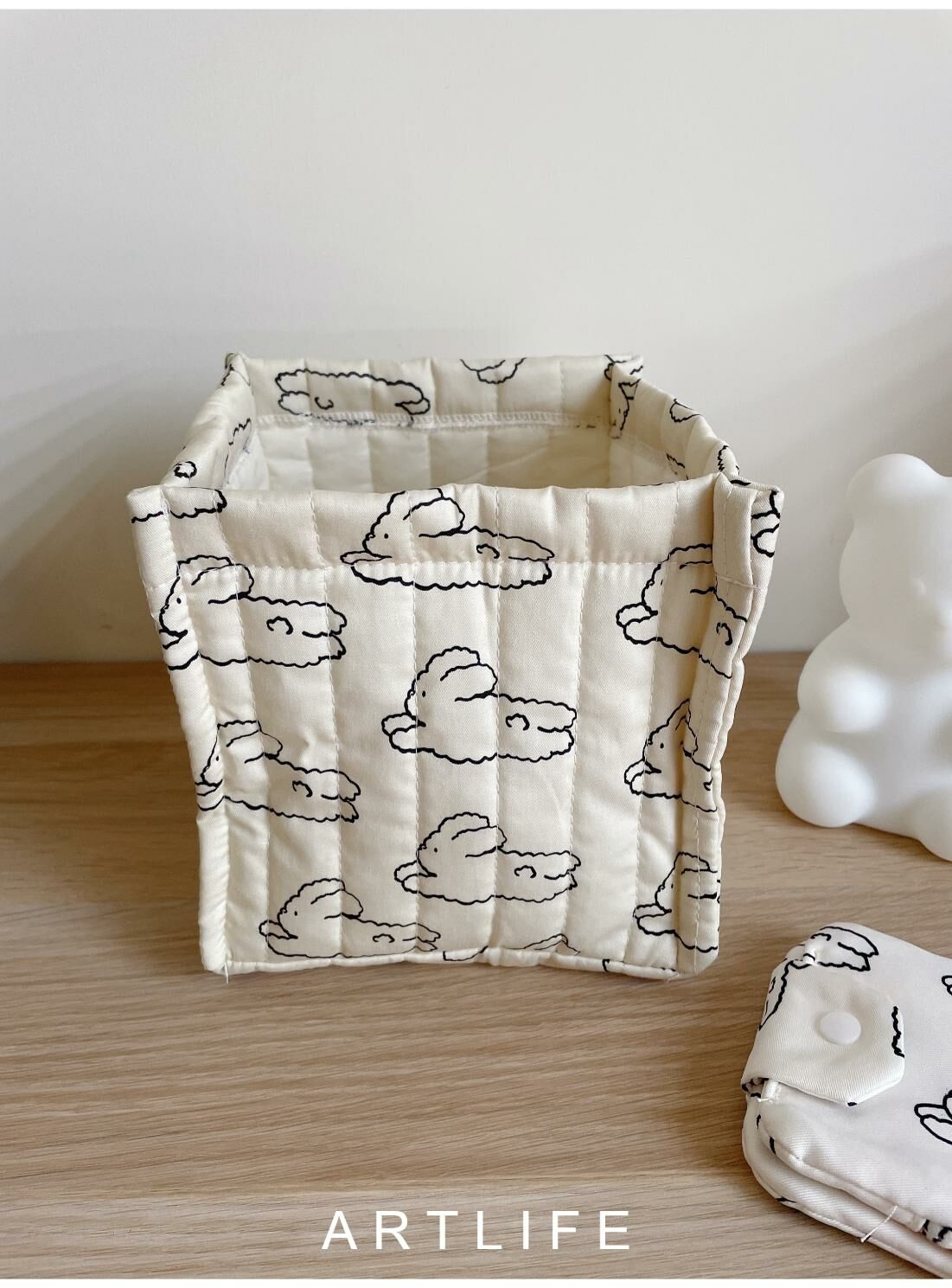 布藝桌面雜物收納盒