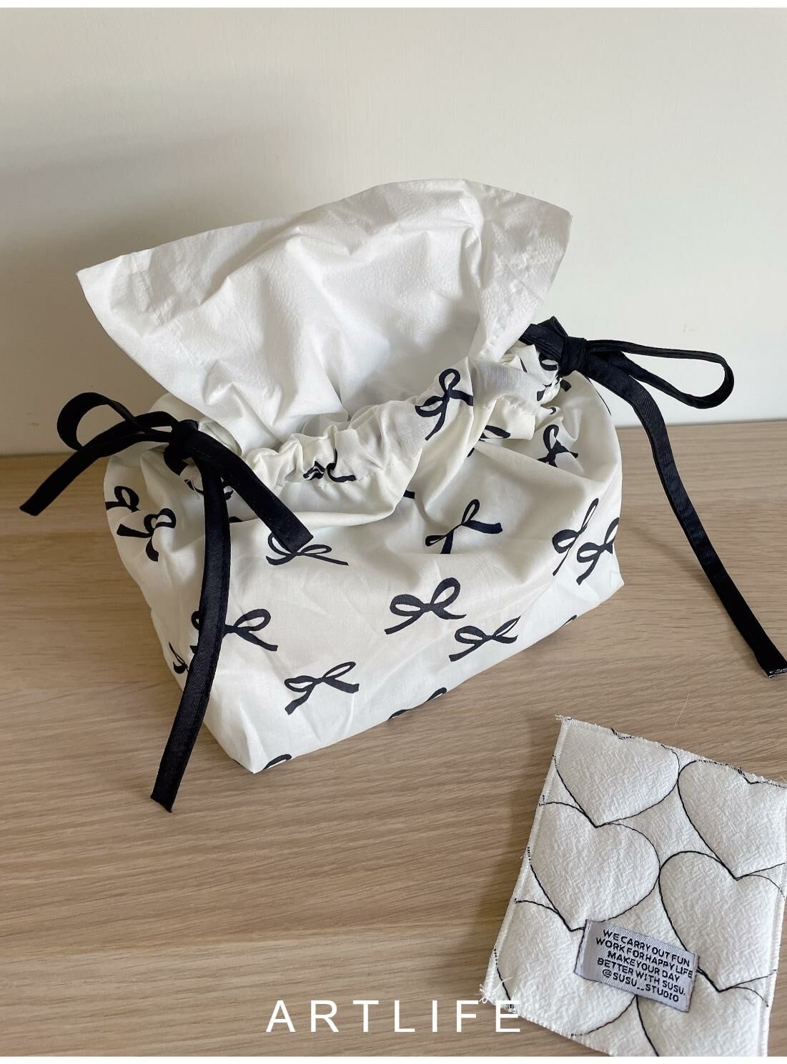 蝴蝶結綁帶紙巾套