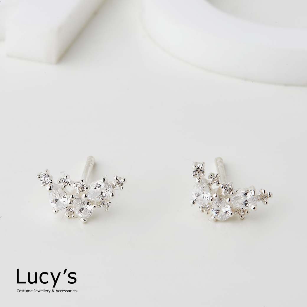 925純銀 璀璨幻影 耳環 (118042)