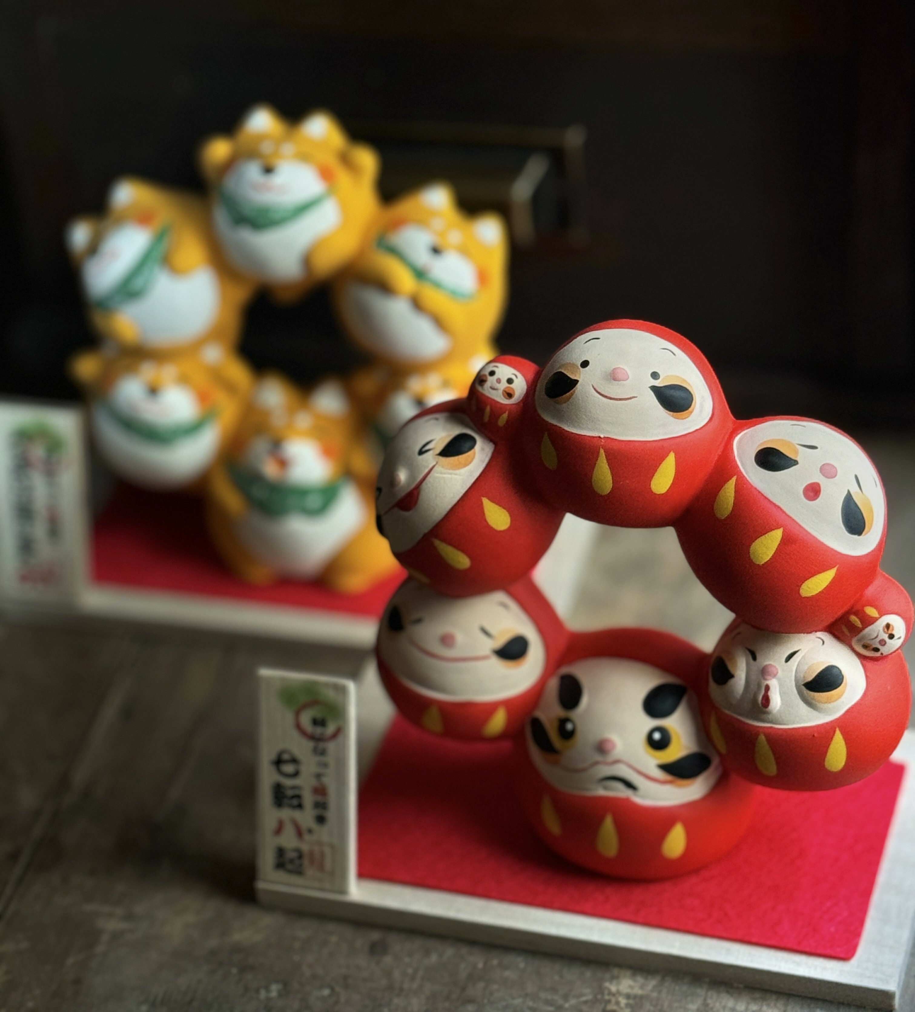 19-348日本 招福輪型達摩擺飾/甜甜圈