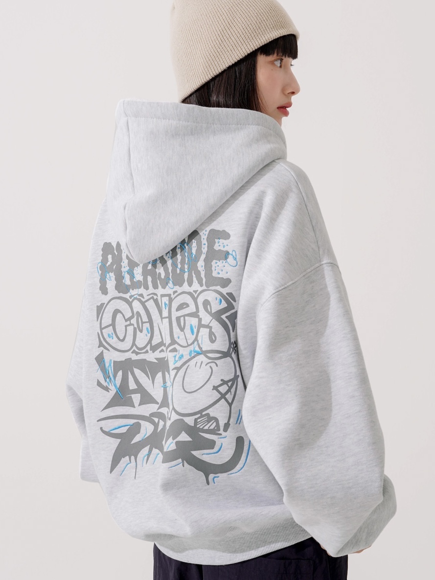 <預購> 韓國TWN笑臉板弟🛹高磅刷毛帽T#帽踢