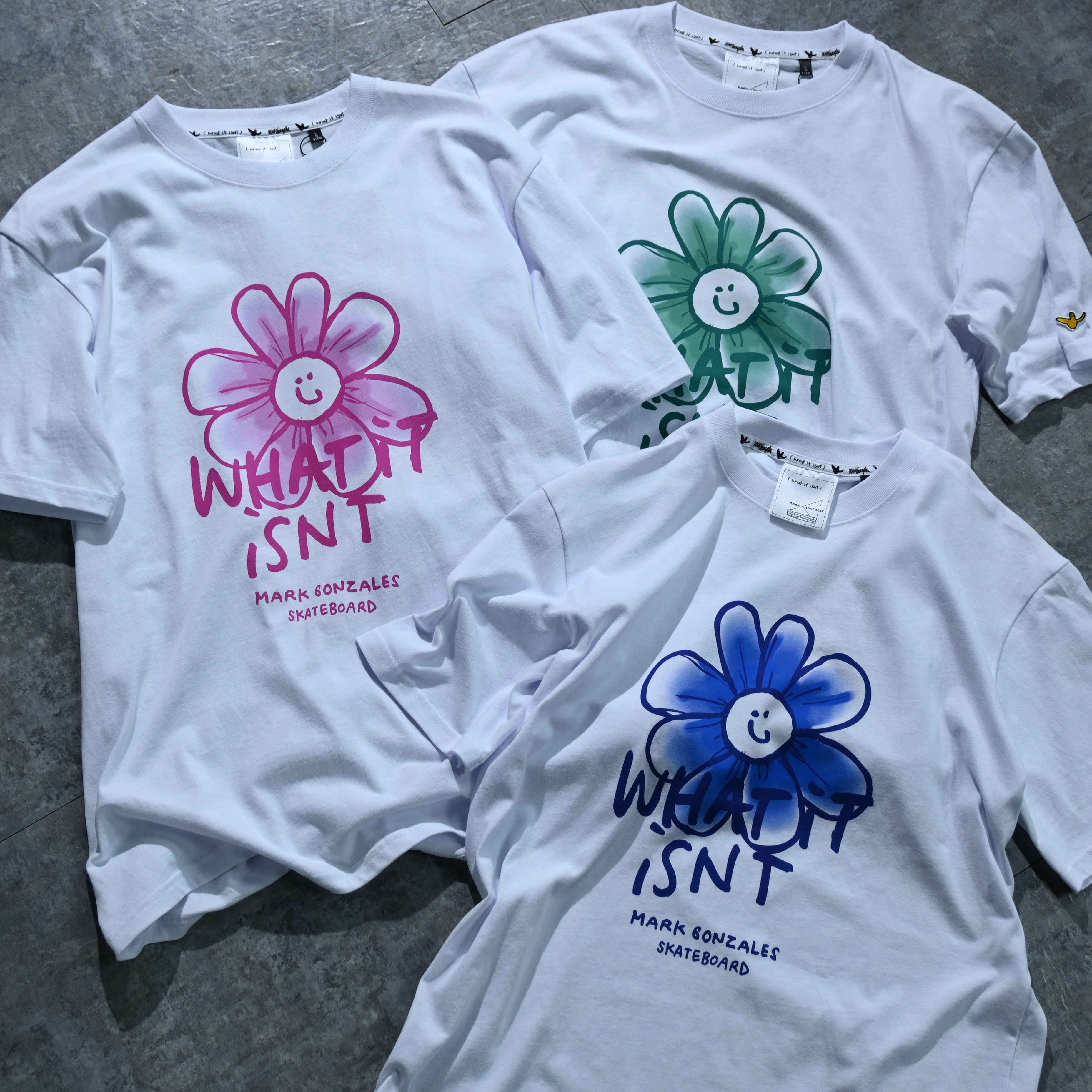 (What it isNt) ART BY MARK GONZALES Flower Print Tee