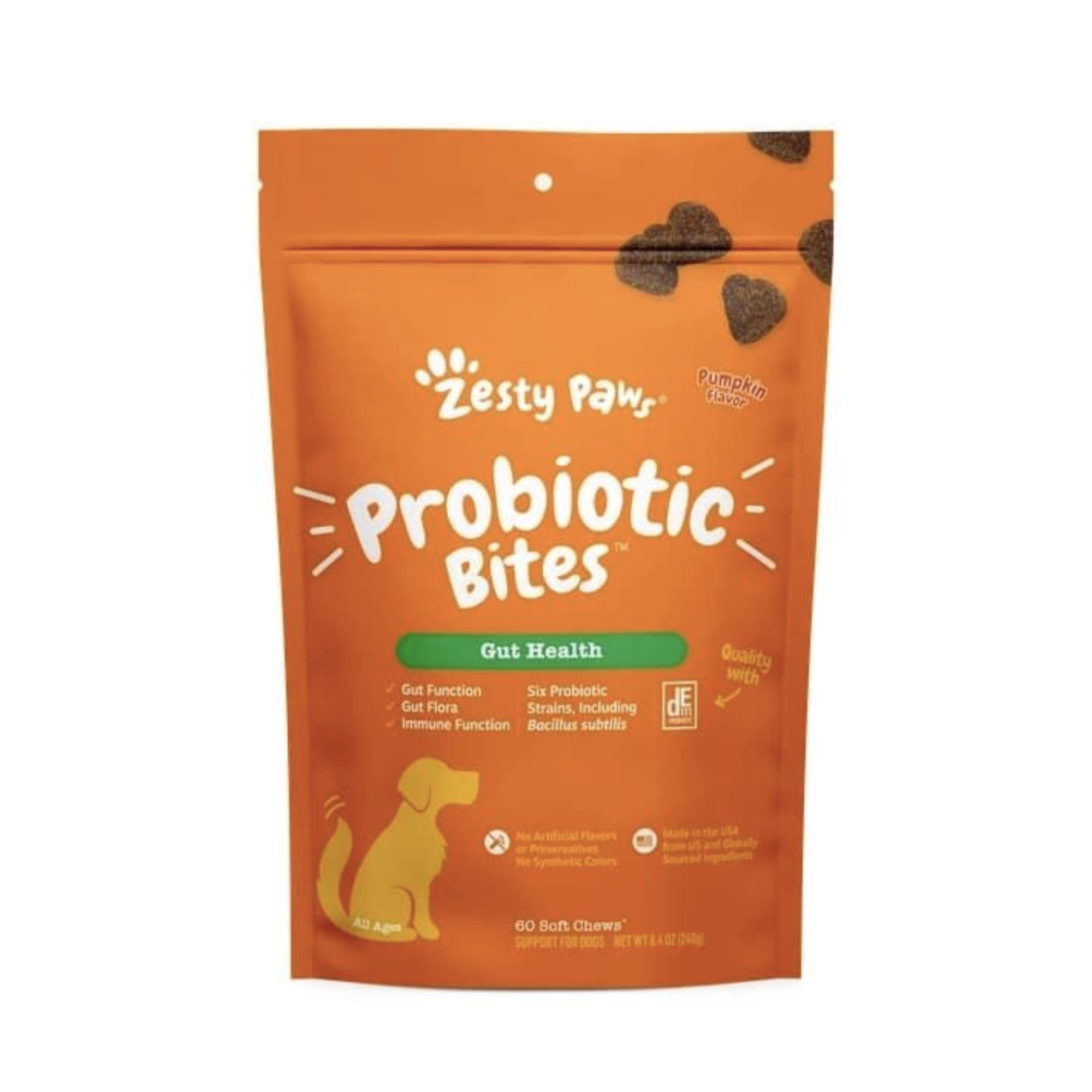 Zesty Paws -犬用腸道健康 - 益生菌補充咀嚼片 (南瓜味 ) (10 粒/ 90 粒)