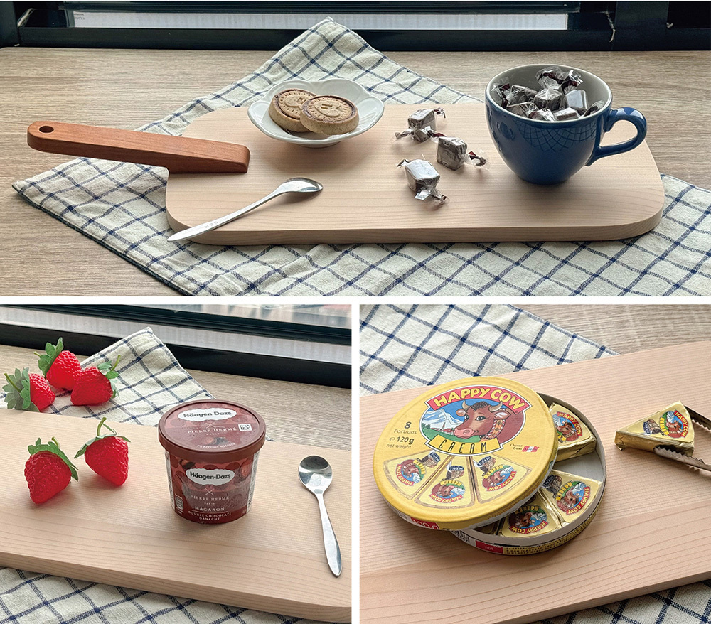 《asahineko》日本製花柏木帶把手砧板/托盤