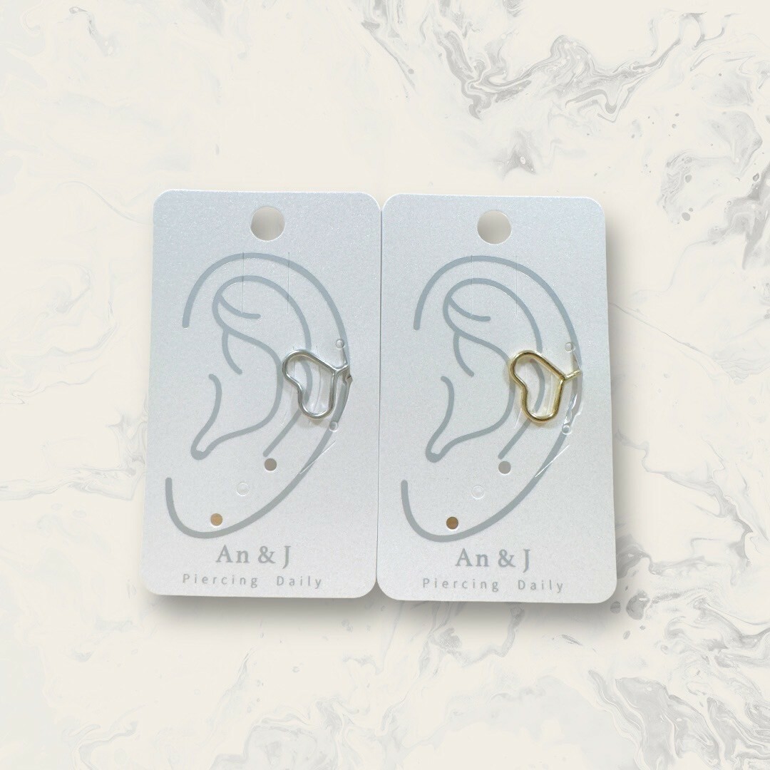 韓國直送耳骨夾 直愛心框