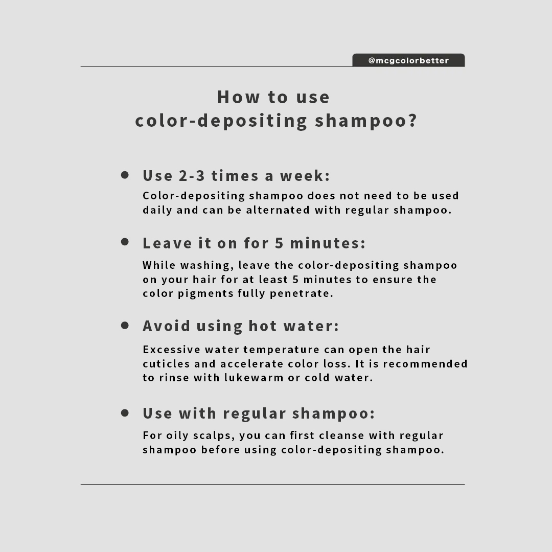 How to use color-depositing shampoo?