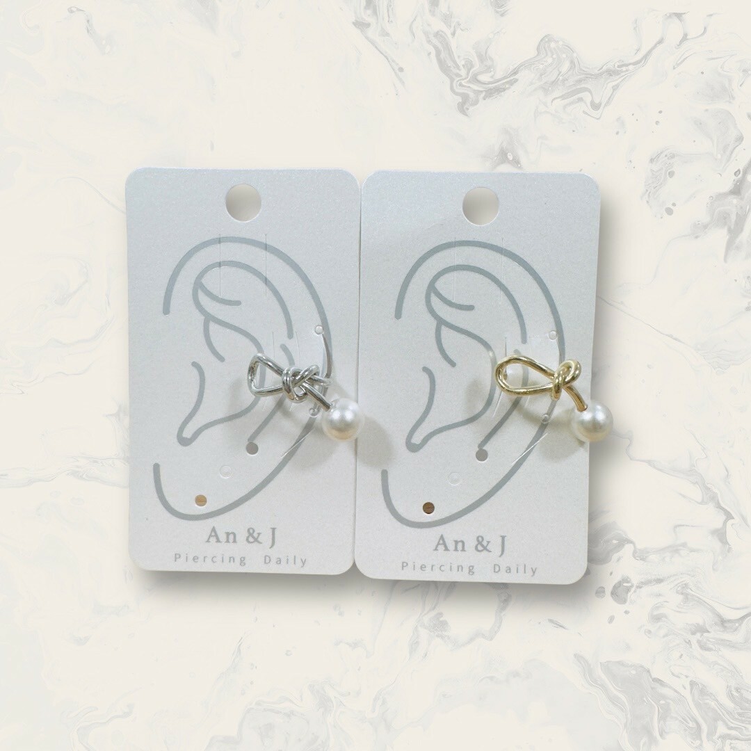 韓國直送耳骨夾 單繩結尾珍珠