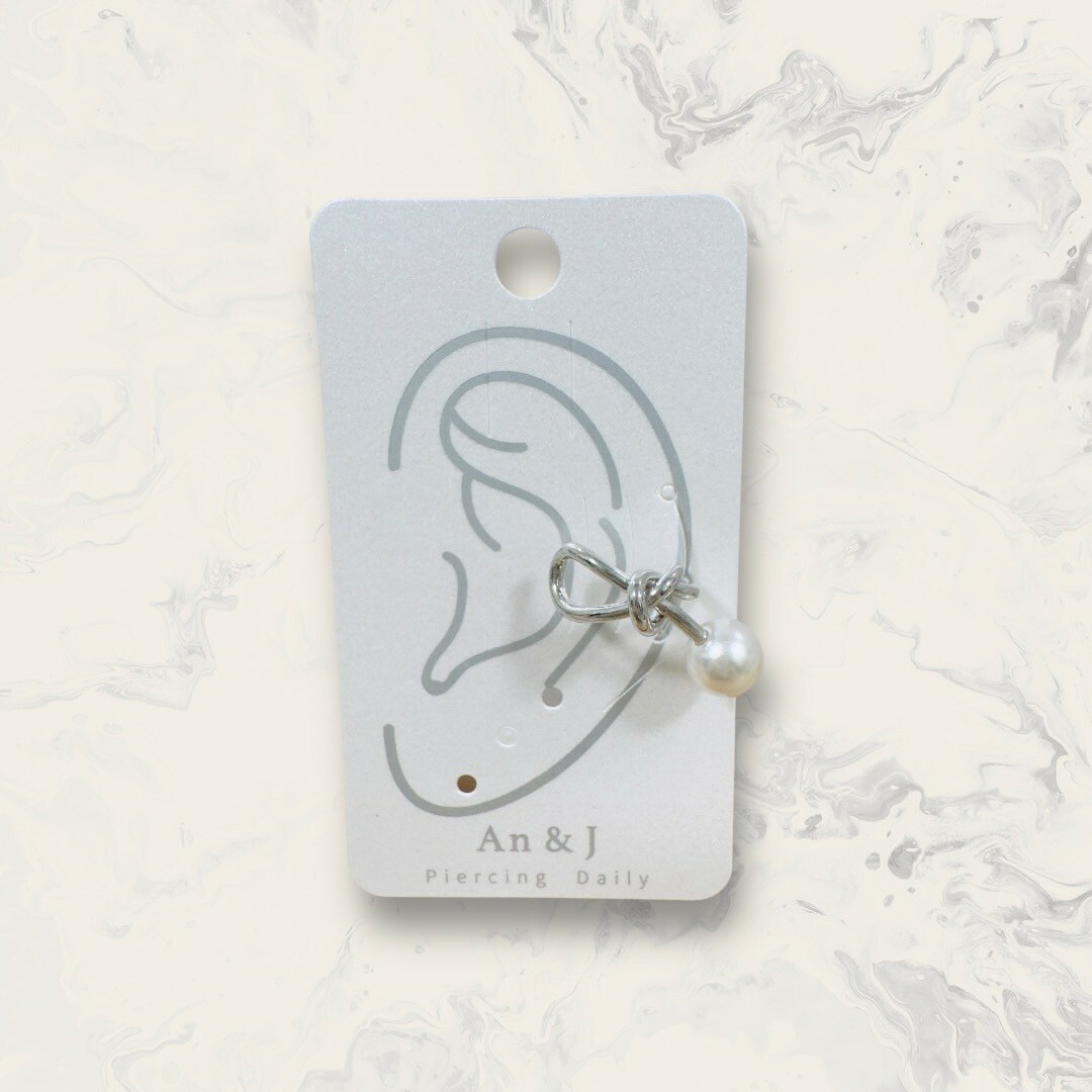 韓國直送耳骨夾 單繩結尾珍珠