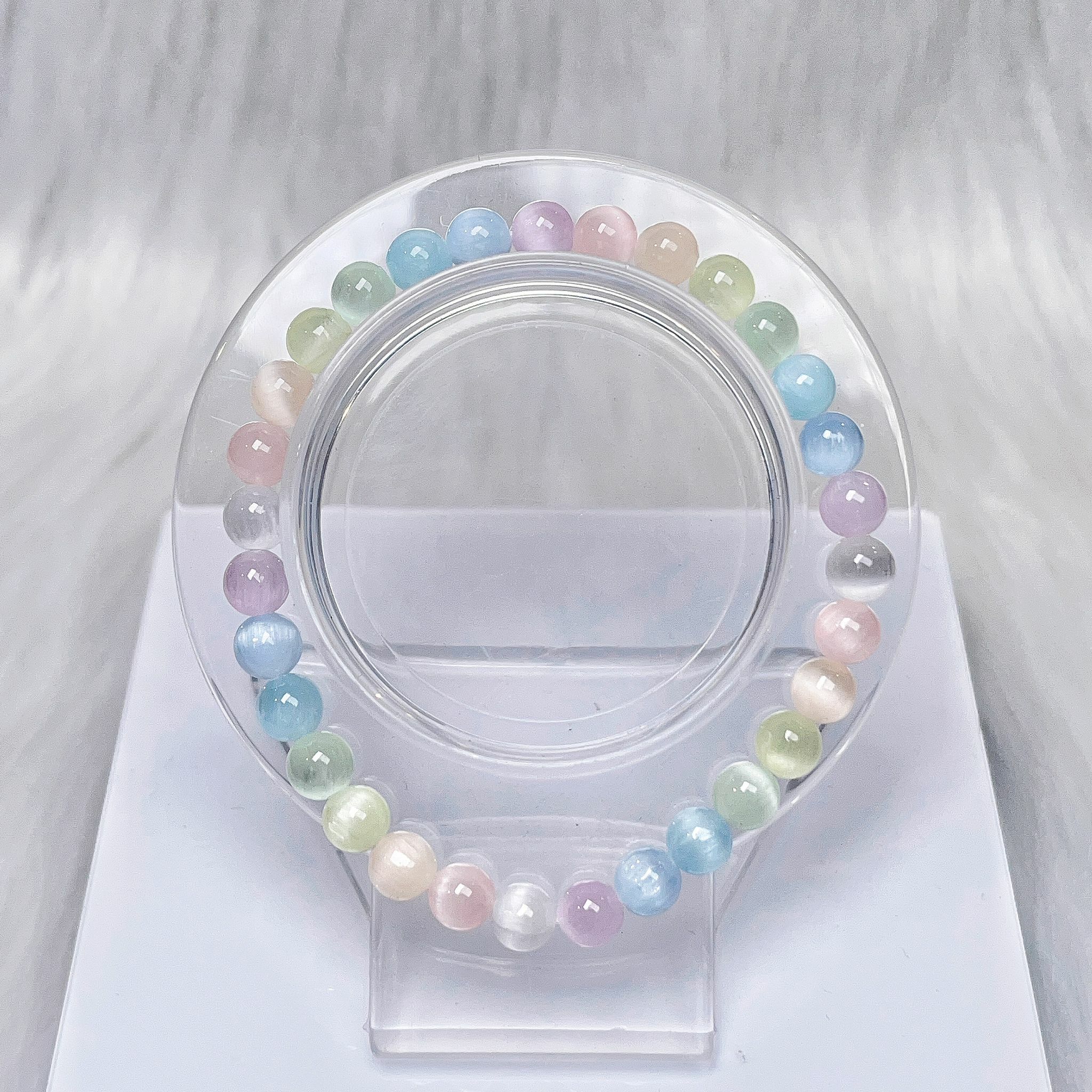 鍍膜透石膏手串6m CH1587