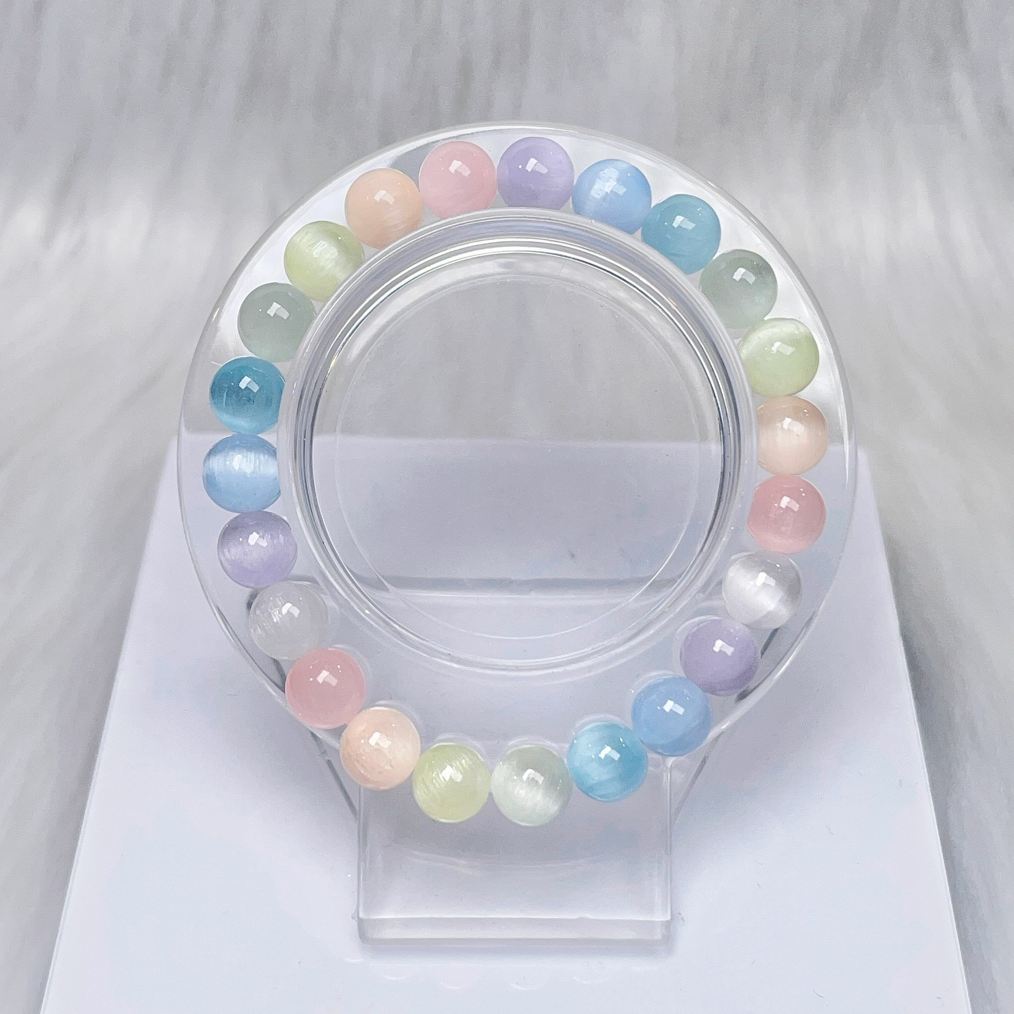 鍍膜透石膏手串8m CH1588