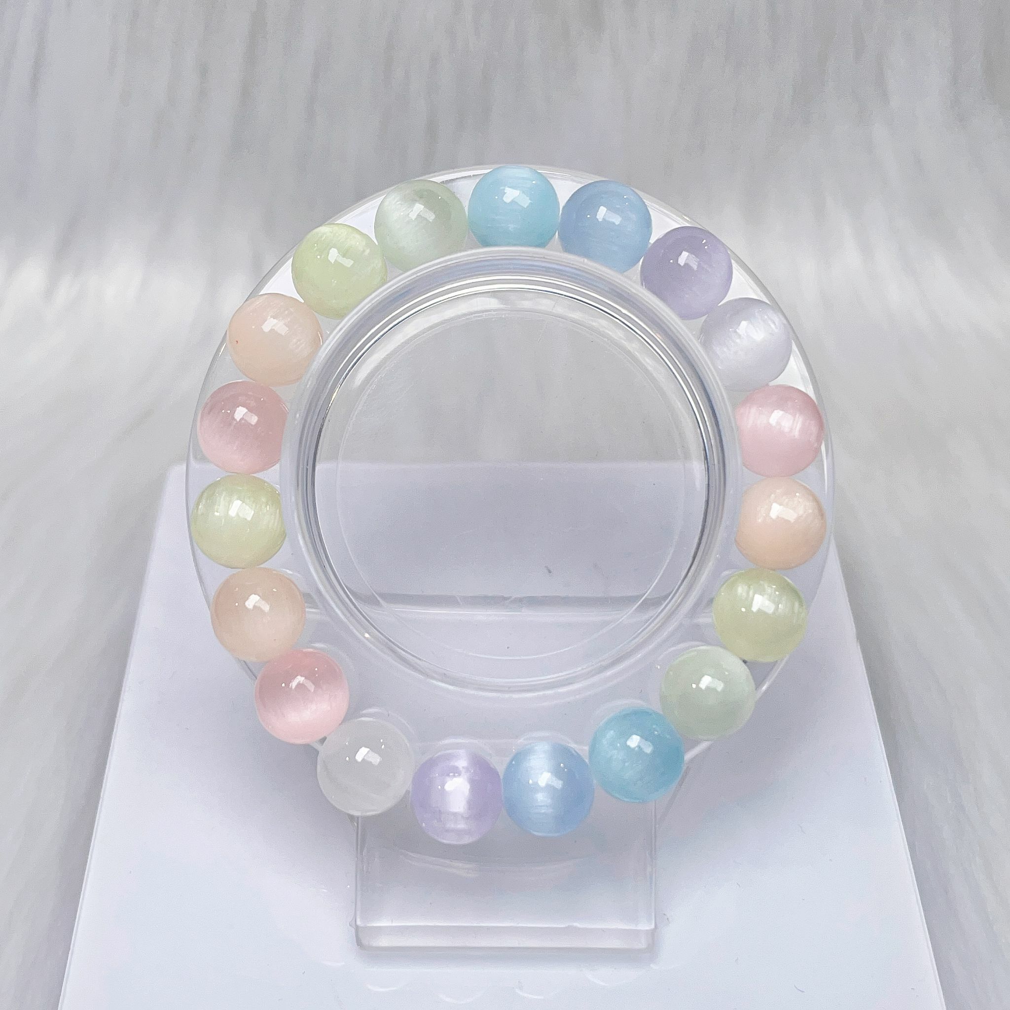 鍍膜透石膏手串10m CH1589