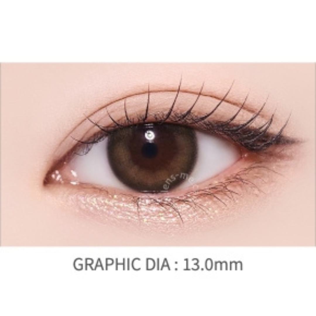 [月拋] Lensme Lovable Mini 1 Month Choco｜彩妝矽水凝膠隱形眼鏡｜每盒2片