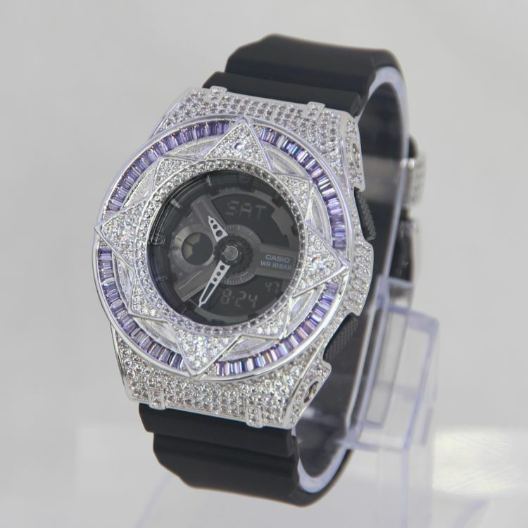 銀色 改裝手錶 BA-110XBC-1A - 紫圈魔法星