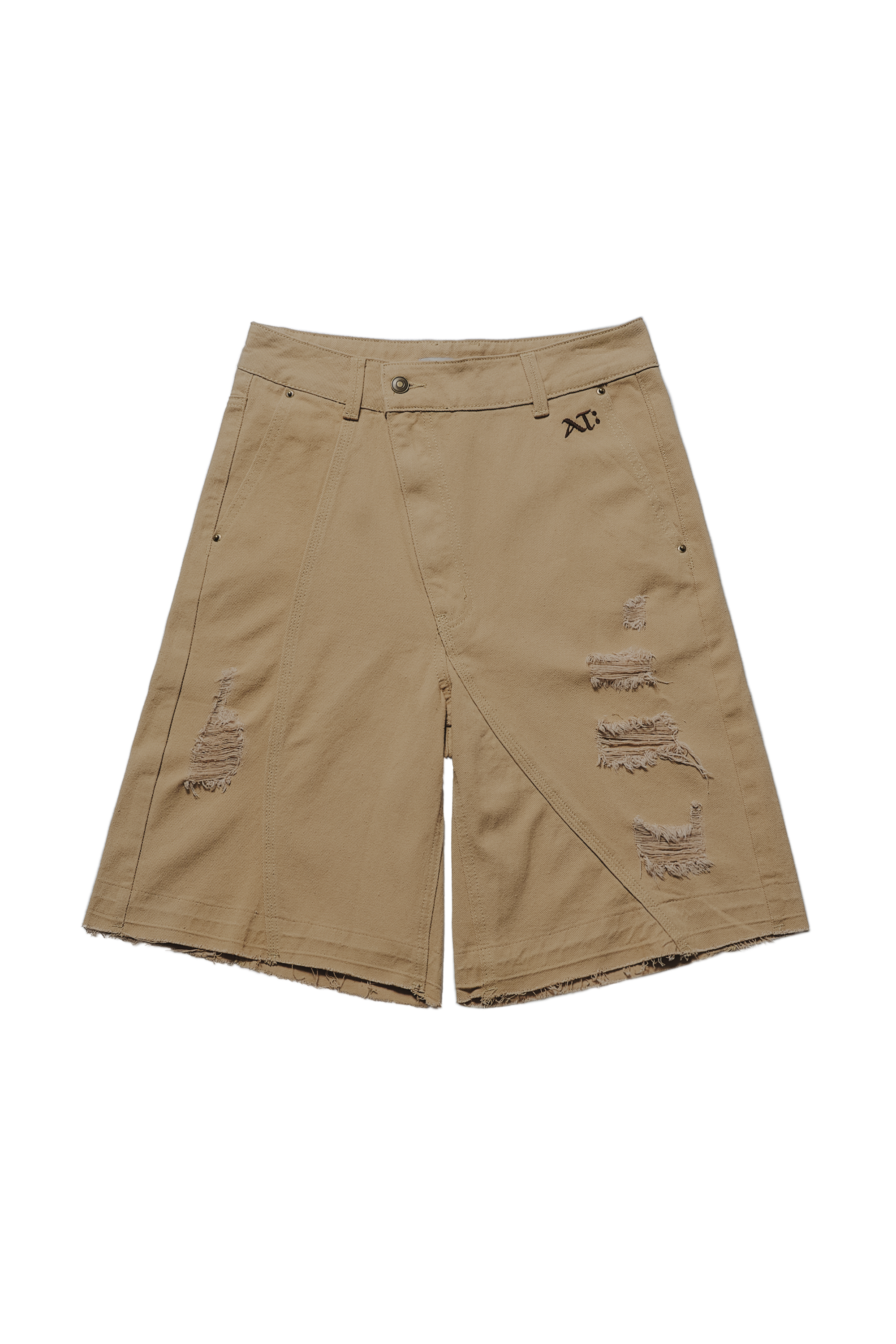 Anonymous Talking / 24SS-Denim Jorts 及膝丹寧短褲 - Beige