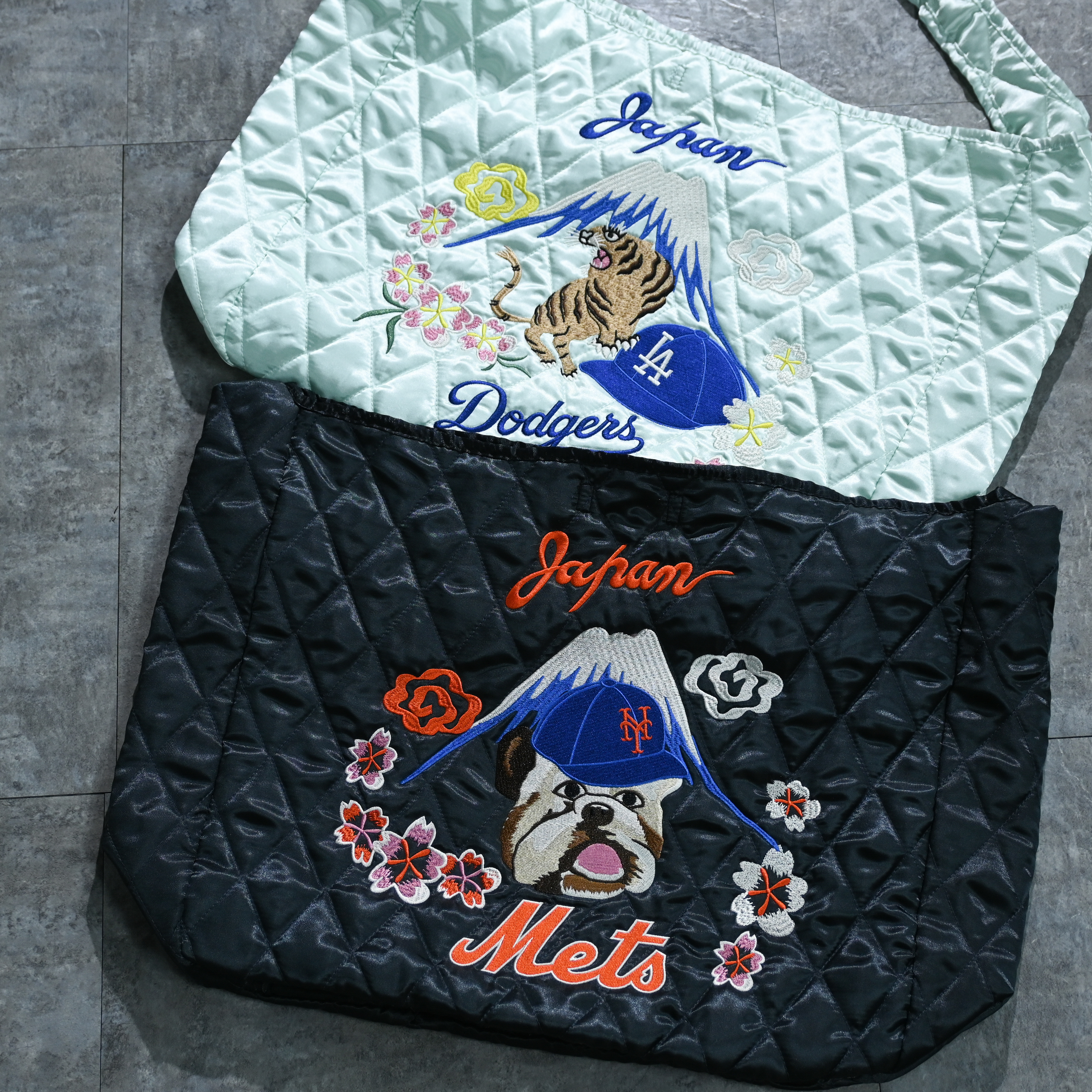 MLB JP Embroidery Quilted Shoulder Bag