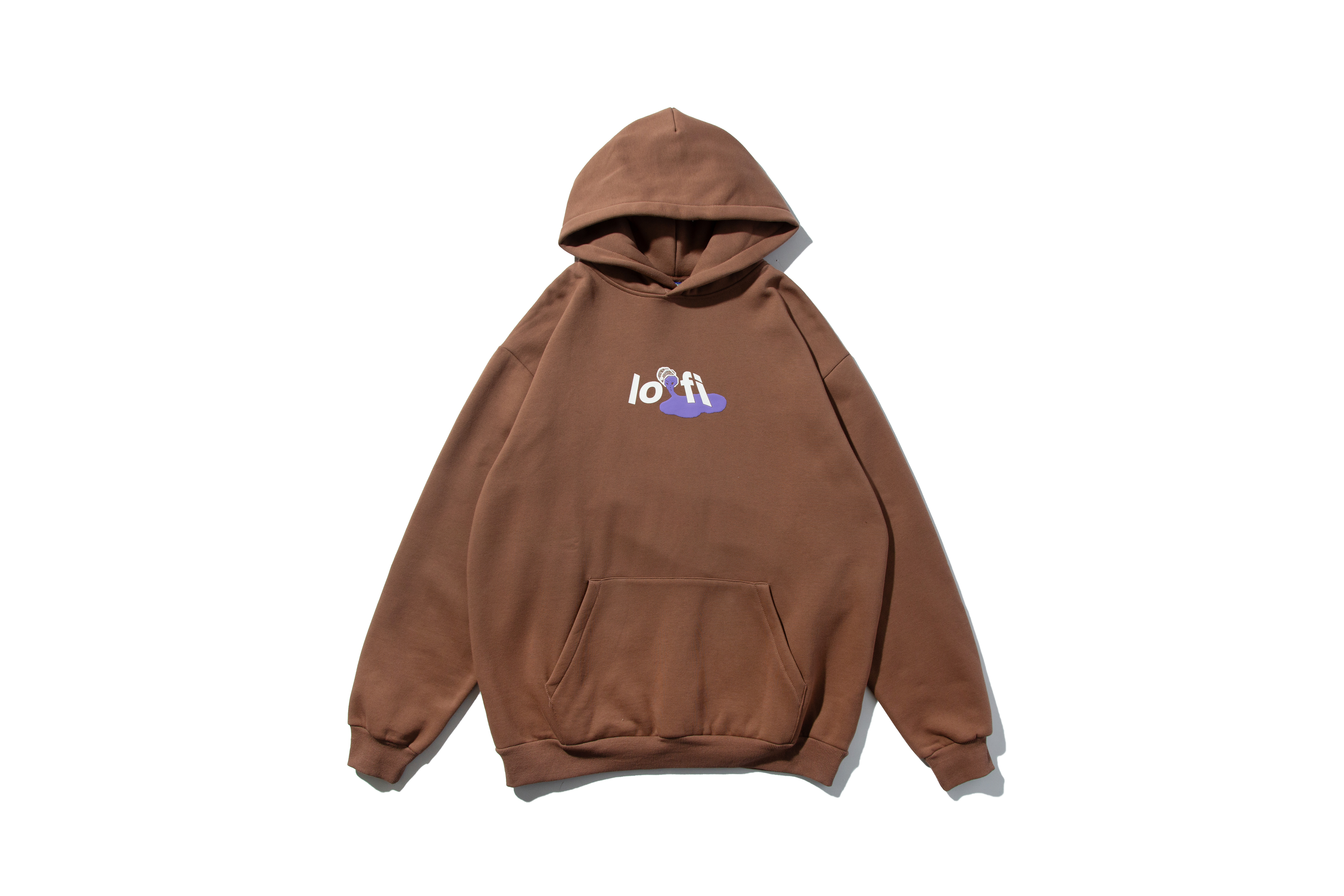Lo-Fi "Paint Logo Pullover Hood" (Washed Brown)