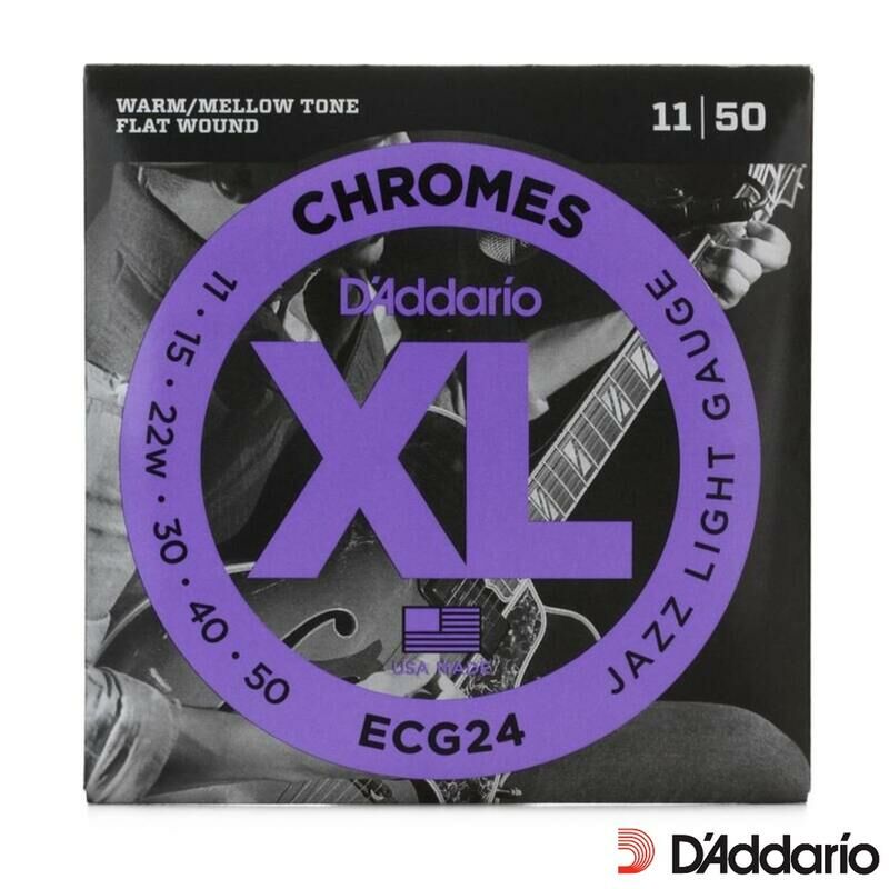 DAddario ECG24 Chrome Flatwound 電吉他 11/50 平滑弦