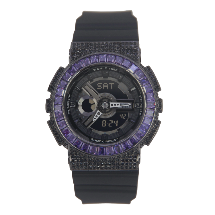 黑色 改裝手錶 BA-110XBC-1A - 紫圈經典