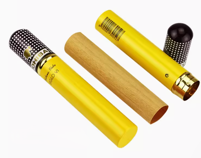 【雪茄用具】旅行便攜 單支裝鋁管 雪茄保濕管 含雪松木片內墊 環徑48/環徑58