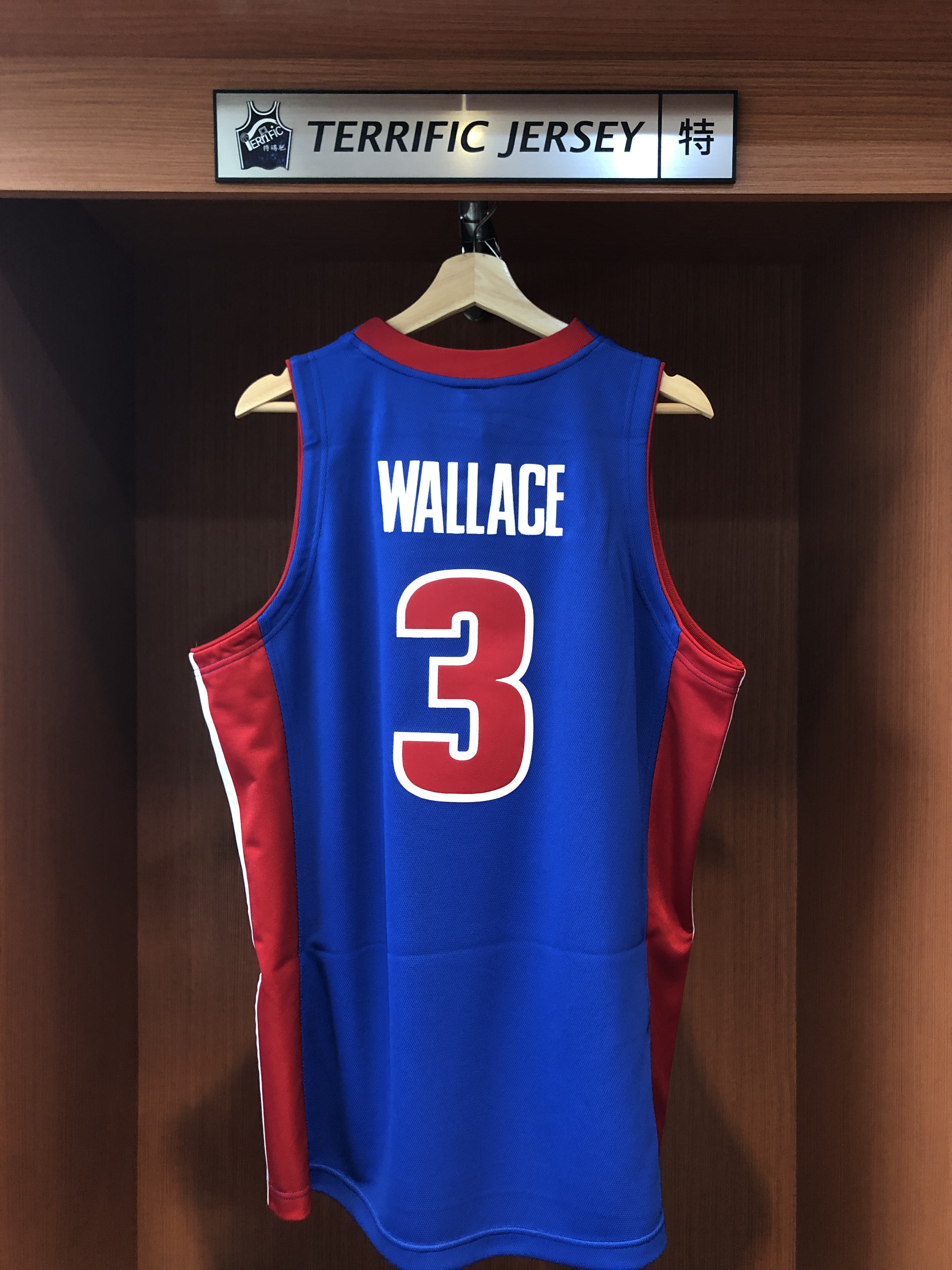 NBA球衣 Ben Wallace 底特律活塞 03-04 金盃藍 M&N Authentic 球員版 電繡 全新