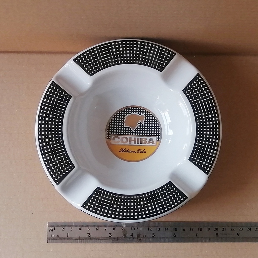 【雪茄用】 骨瓷四槽 大孔徑 雪茄專用 煙灰缸 (經典) #辦公室專用 #送禮自用