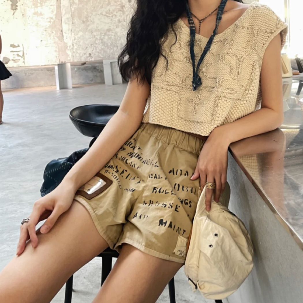 【NICE 歐美日韓代購】24SS KAPITAL 日系潮牌🔥平田和宏 標籤貼布拳擊短褲 熱褲 復古