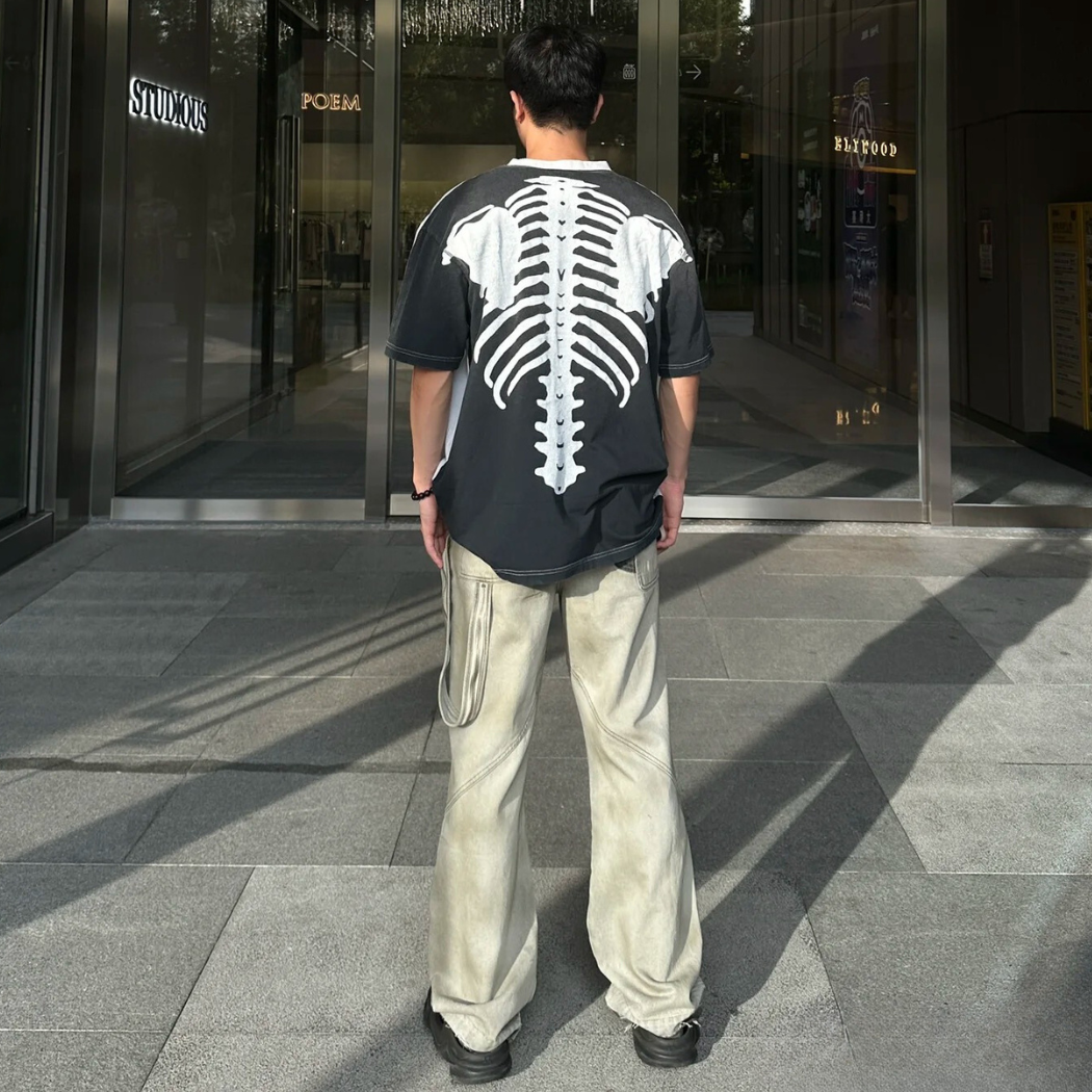 【NICE 歐美日韓代購】24SS KAPITAL 日系潮牌🔥平田和宏 骷髏系列拼接短袖 短T 拼布