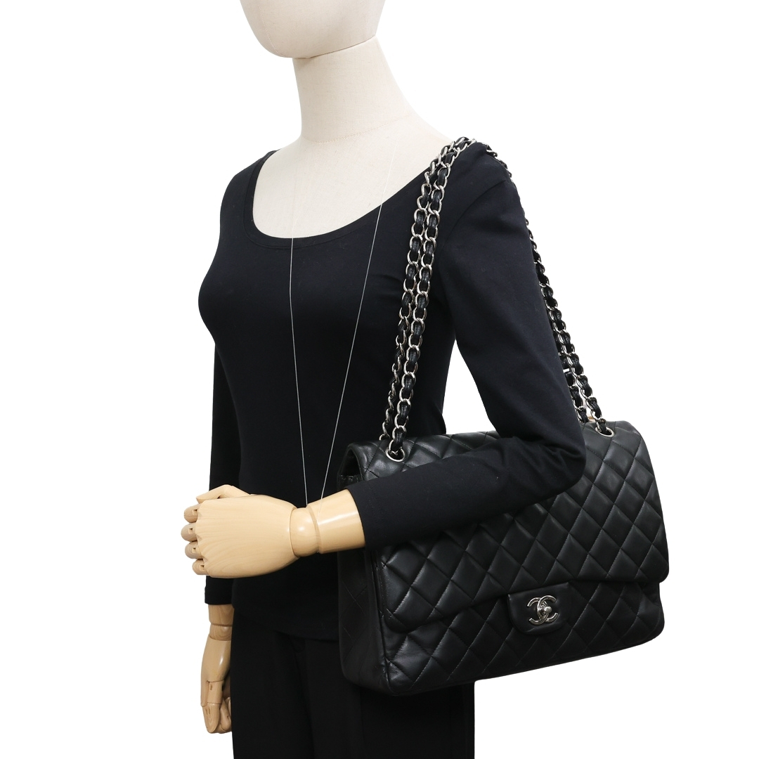 二手】CHANEL MAXI 經典垂蓋手袋A47600 E16658