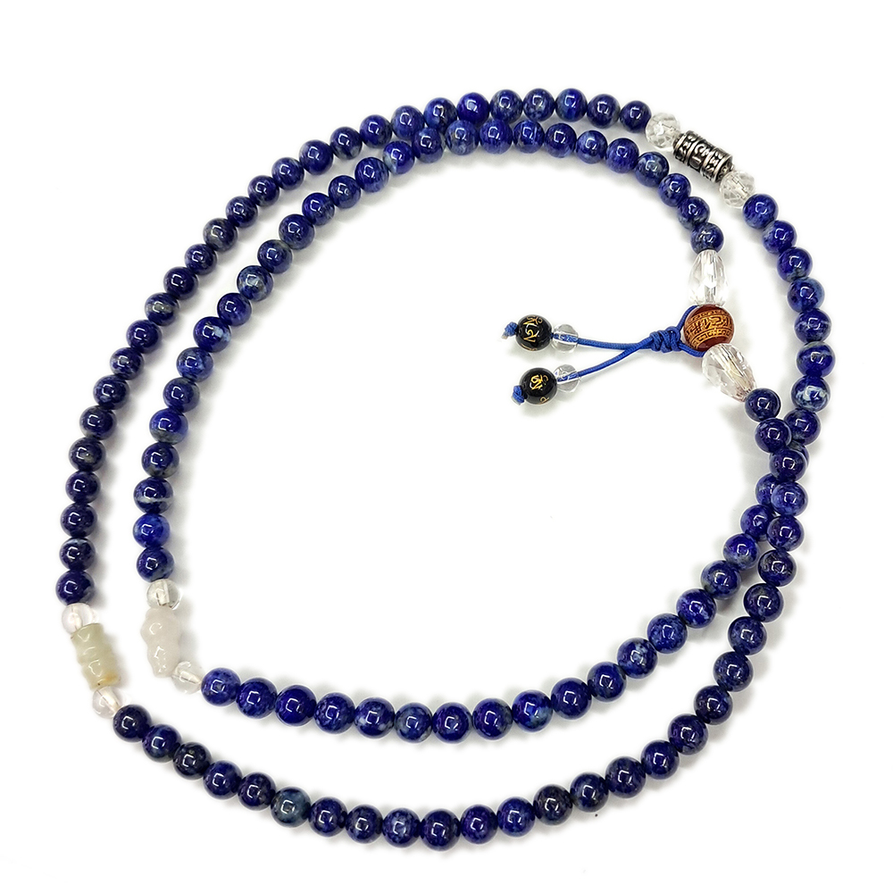 轉經輪{純銀}+青金石108念珠6mm【十方】150335