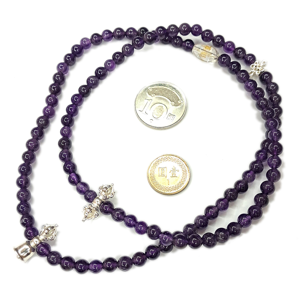 金剛鈴杵+紫晶108念珠6mm【十方】137439